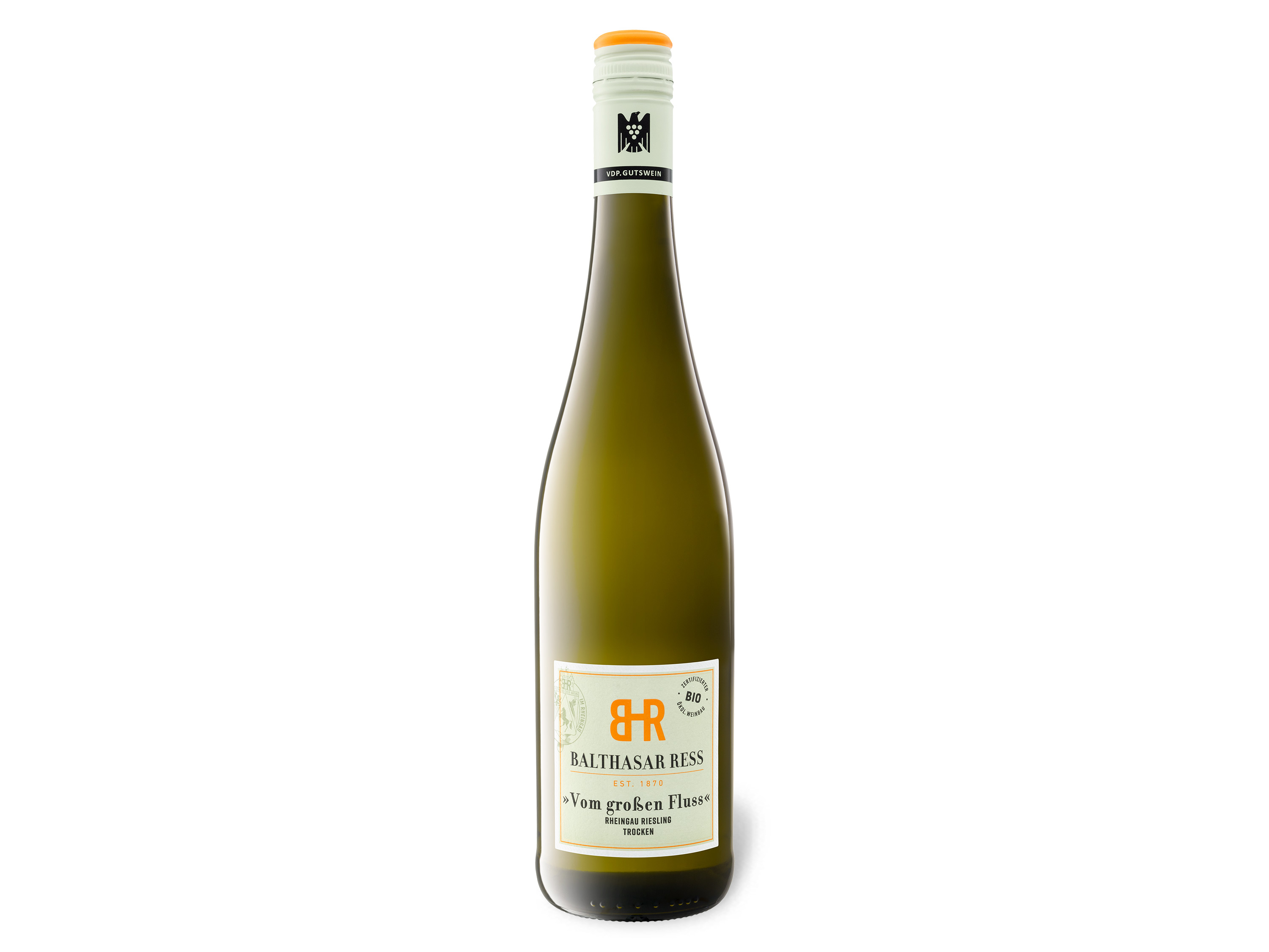 BIO Weingut Balthasar Ress Vom großen Fluss Rheingau Riesling VDP.Gutswein trocken vegan, Weißwein 2022