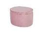Runder rosa Samt-Hocker