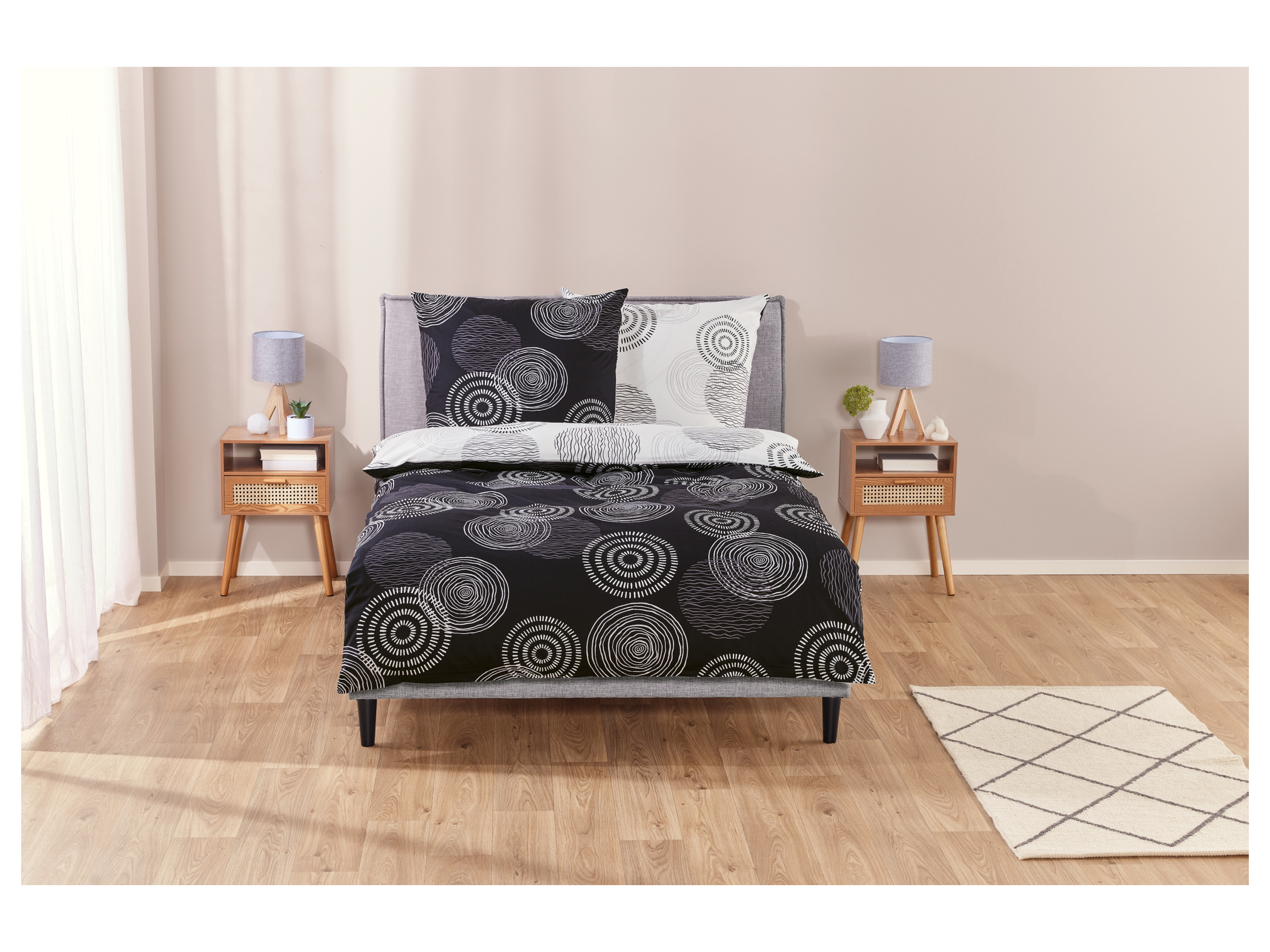 Thumbnail - LIVARNO home Bettwäsche Edel-Renforcé 200cm x 220cm (Kreise)