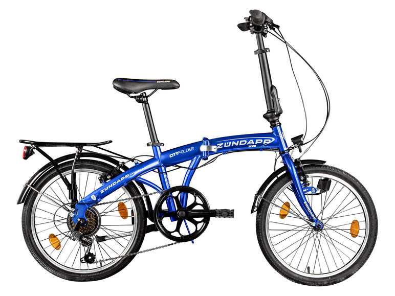 Blaues Zündapp Cityfolder Faltrad