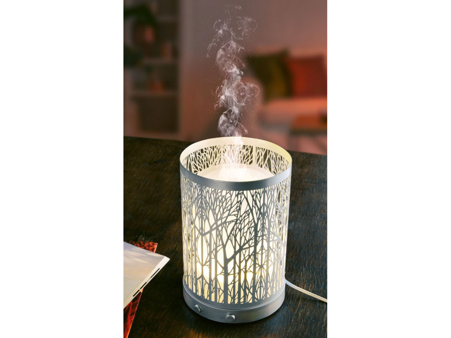 Thumbnail - SILVERCREST® Aroma Diffuser Design mit Lichtfunktion SADD 12 A1 (Bäume Silber)