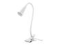 Weiße Schreibtischlampe mit flexiblem Arm und Klemme