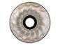 Metallische Bundt-Backform mit Wellenmuster, von oben gesehen