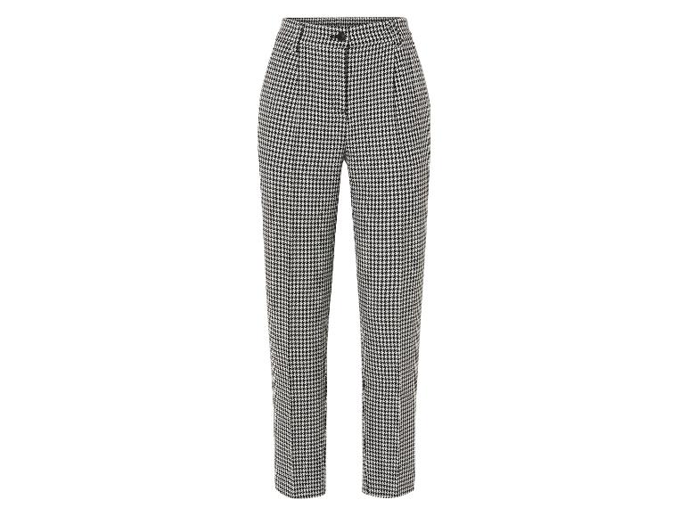 Schwarze und weiße Hahnentritt-Hose.