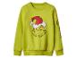 Grünes Sweatshirt mit Grinch-Aufdruck in Weihnachtsmütze