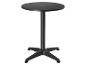 Schwarzer runder Stehtisch mit Kreuzfuß