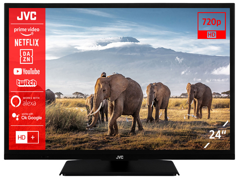 JVC »LT-24VH5156« 24 Zoll TV, / Fernseher HD-Ready, Triple-Tuner LED, Smart HDR10