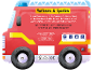 Kinderbuch über Feuerwehrleute, mit Text und Illustrationen, empfohlen ab 18 Monaten.