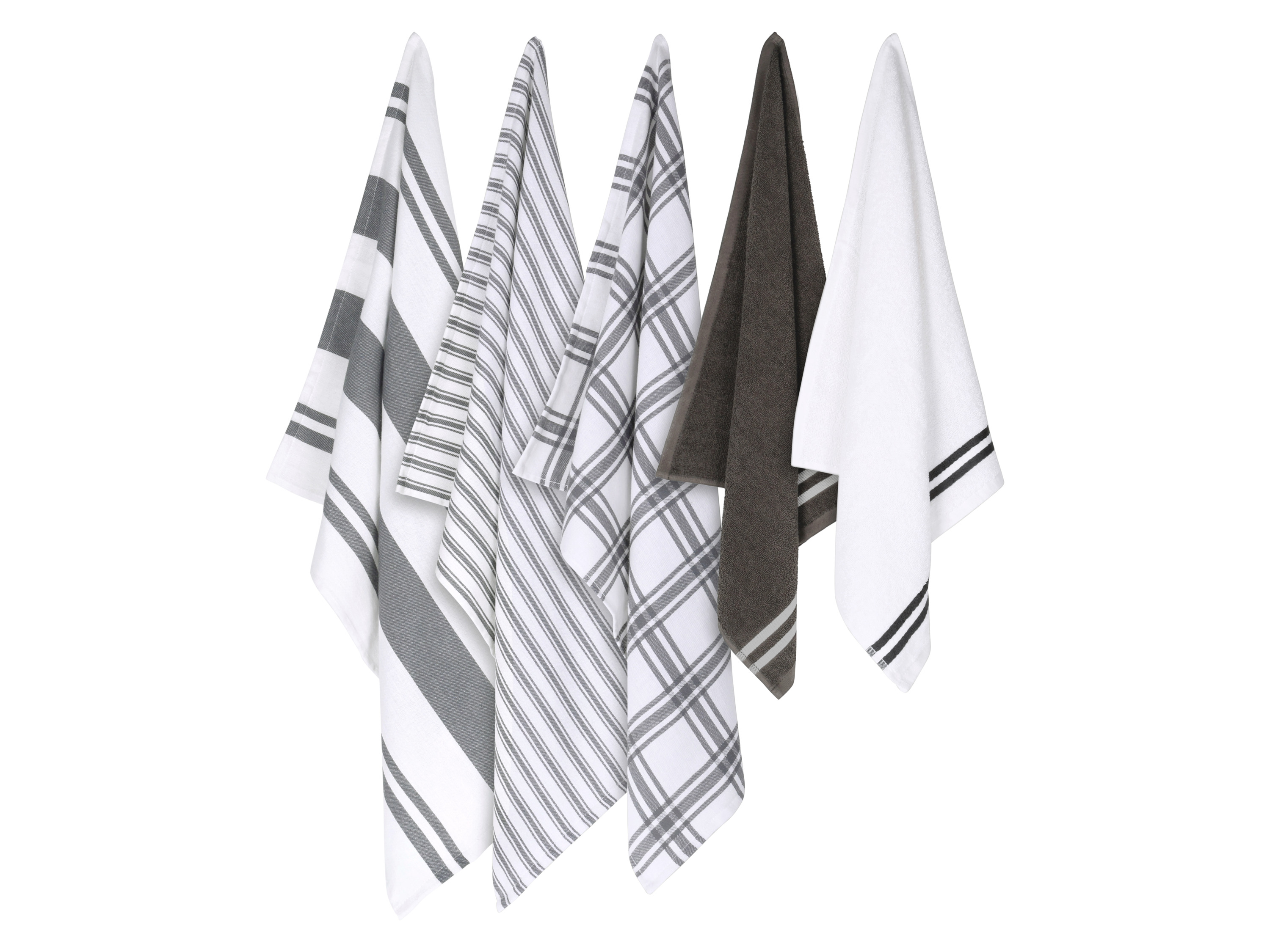 Thumbnail - W5 Küchentuch-Set, 5 Stück (Grau)