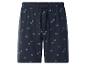 Dunkelblaue Pyjamashorts mit blauem Wellenmuster