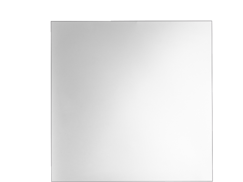 Ein quadratischer Spiegel von ca. 30 cm x 30 cm.