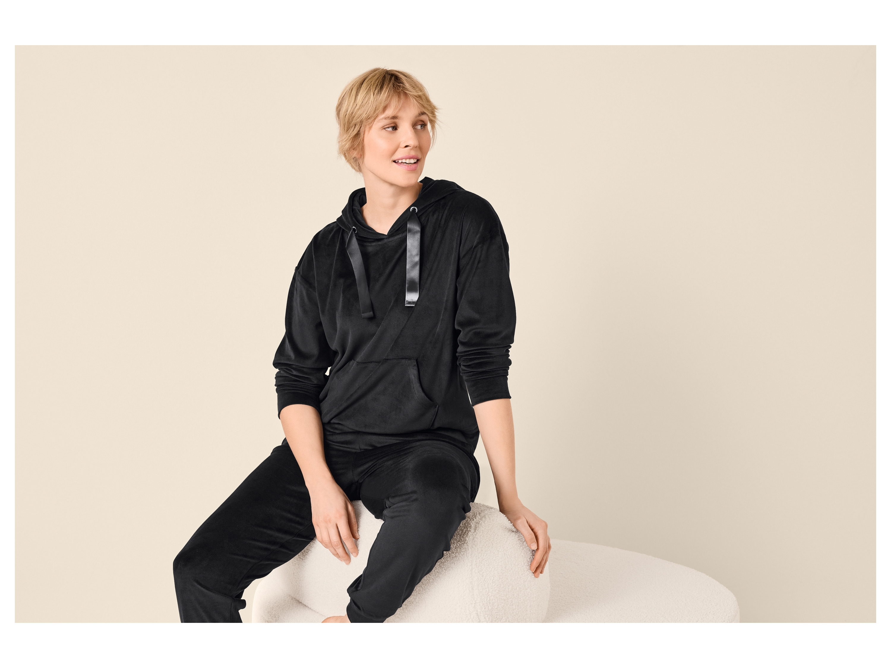 ESMARA® Damen Nicki-Hoodie (Schwarz, M(40/42)) – Bild 2 von 3