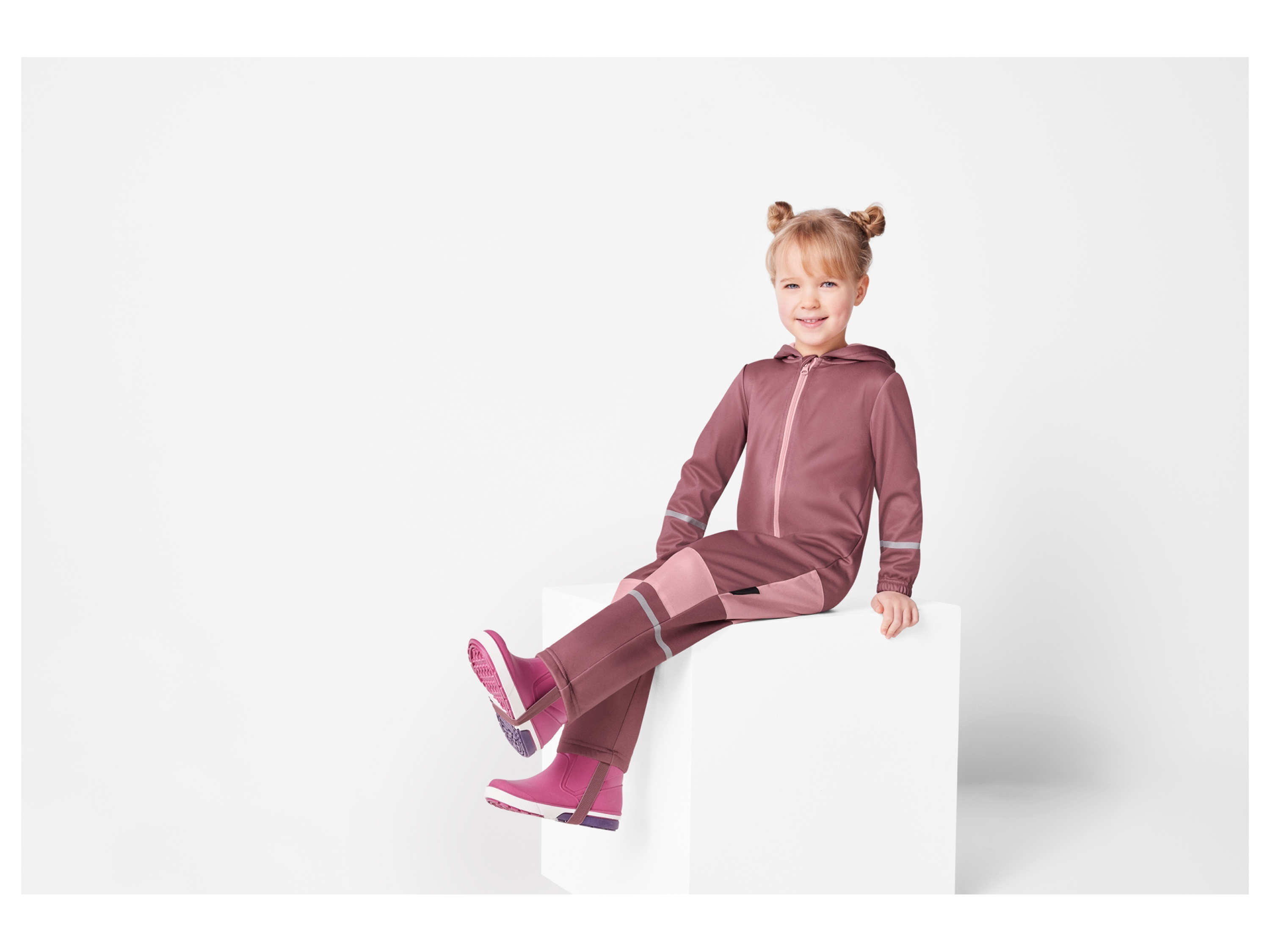 LUPILU® Baby Kleinkinder Matsch- und Buddel Overall Softshell, gefüttert (Beere, 110/116) – Bild 2 von 4