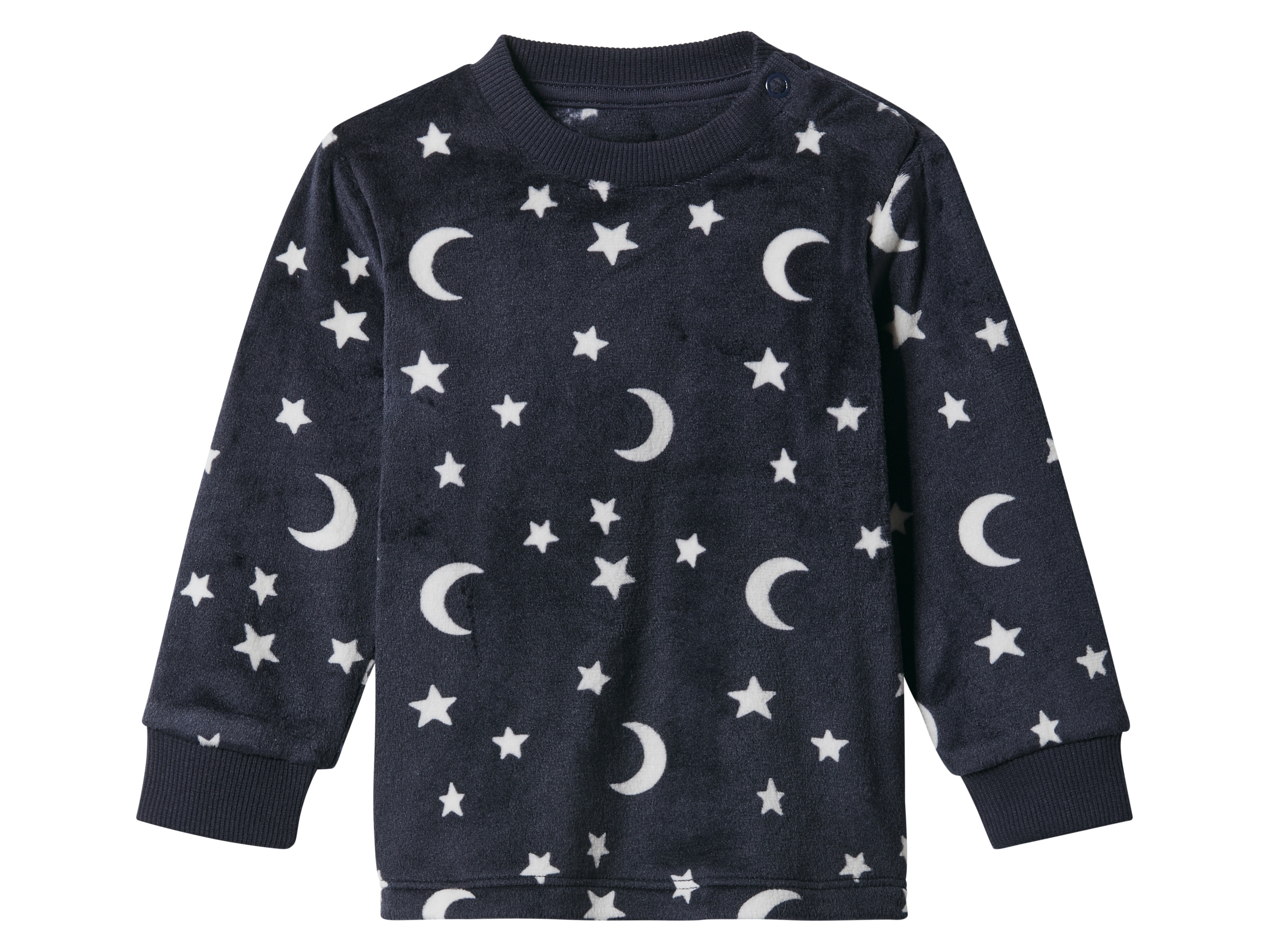LUPILU® Baby-Velourspyjama (Navy, 50/56) – Bild 2 von 4
