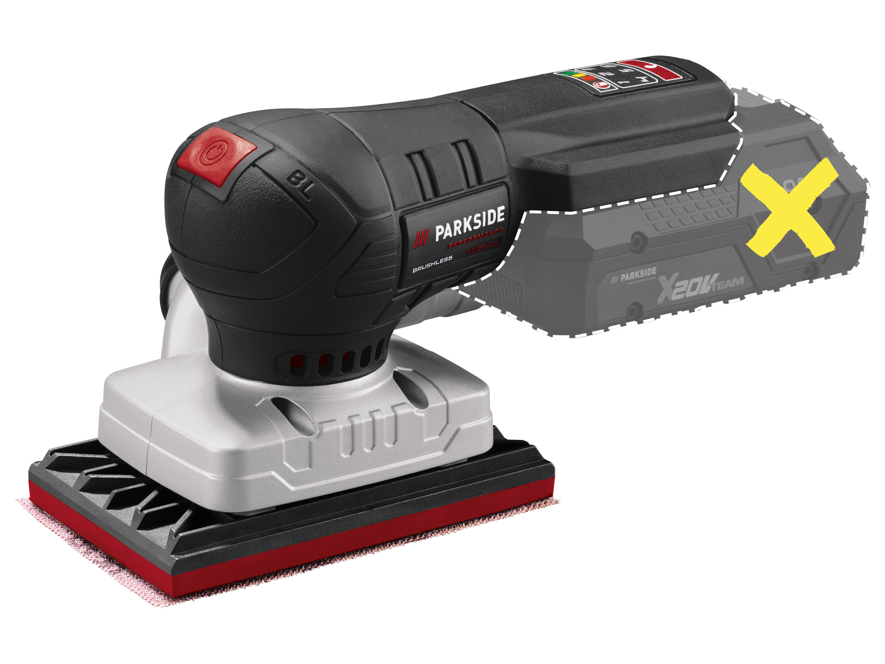 PARKSIDE PERFORMANCE® PAESP 20-Li A2 (ohne Akku und Ladegerät) (Exzenterschleifer) – Bild 2 von 4