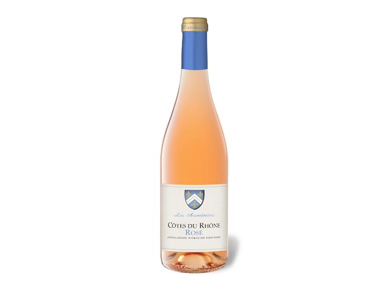 Côtes du Rhône Rosé AOP trocken, Roséwein 2025 in Flasche mit Etikett