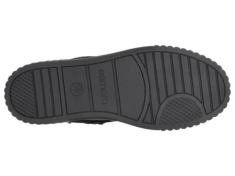 Schwarze Schuhsohle mit Esmara-Logo und Größenangaben (EUR 37, US 6, UK 4).