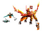 Lego Ninjago Set mit einem Drachen, einem Ninja und anderen Minifiguren.