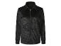 Schwarze Jacke mit Reißverschluss und Leopardenmuster