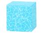 Blauer Würfel mit hellblauen Wassermustern.
