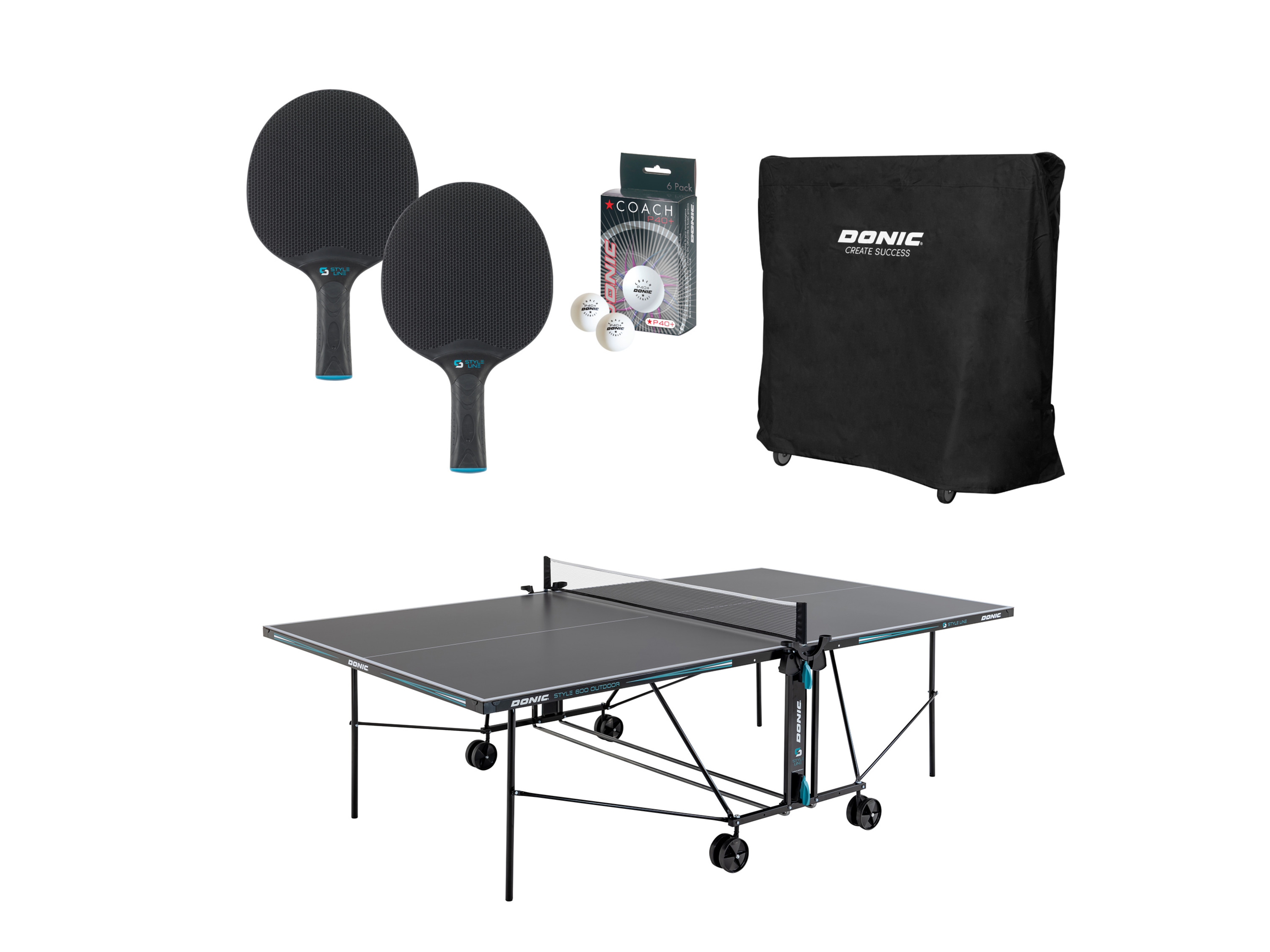 DONIC Tischtennis-Set Style 600 Outdoor, inkl. Zubehör