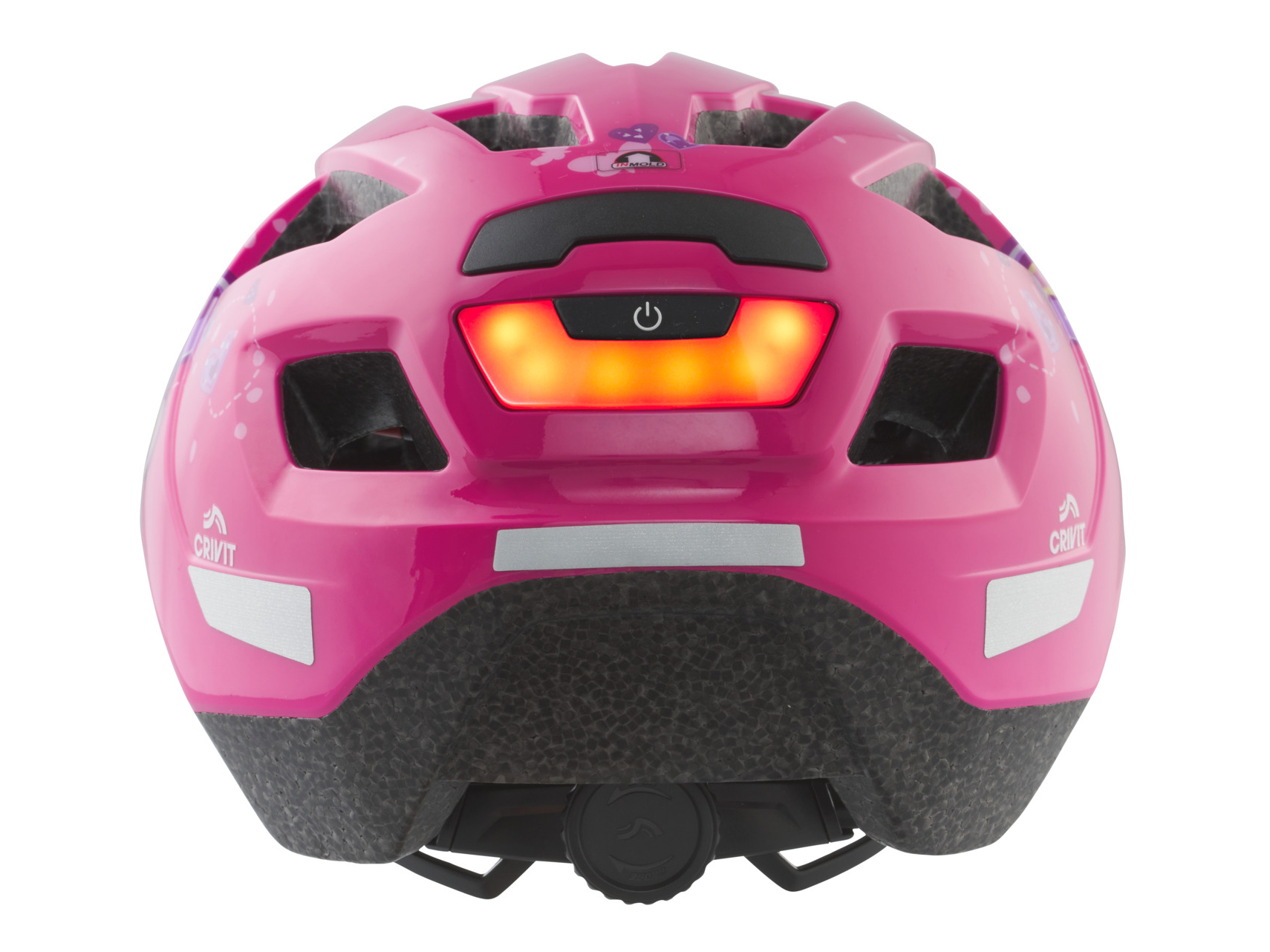 Thumbnail - CRIVIT Kinder Fahrradhelm mit Rearlight (Schmetterling/pink)