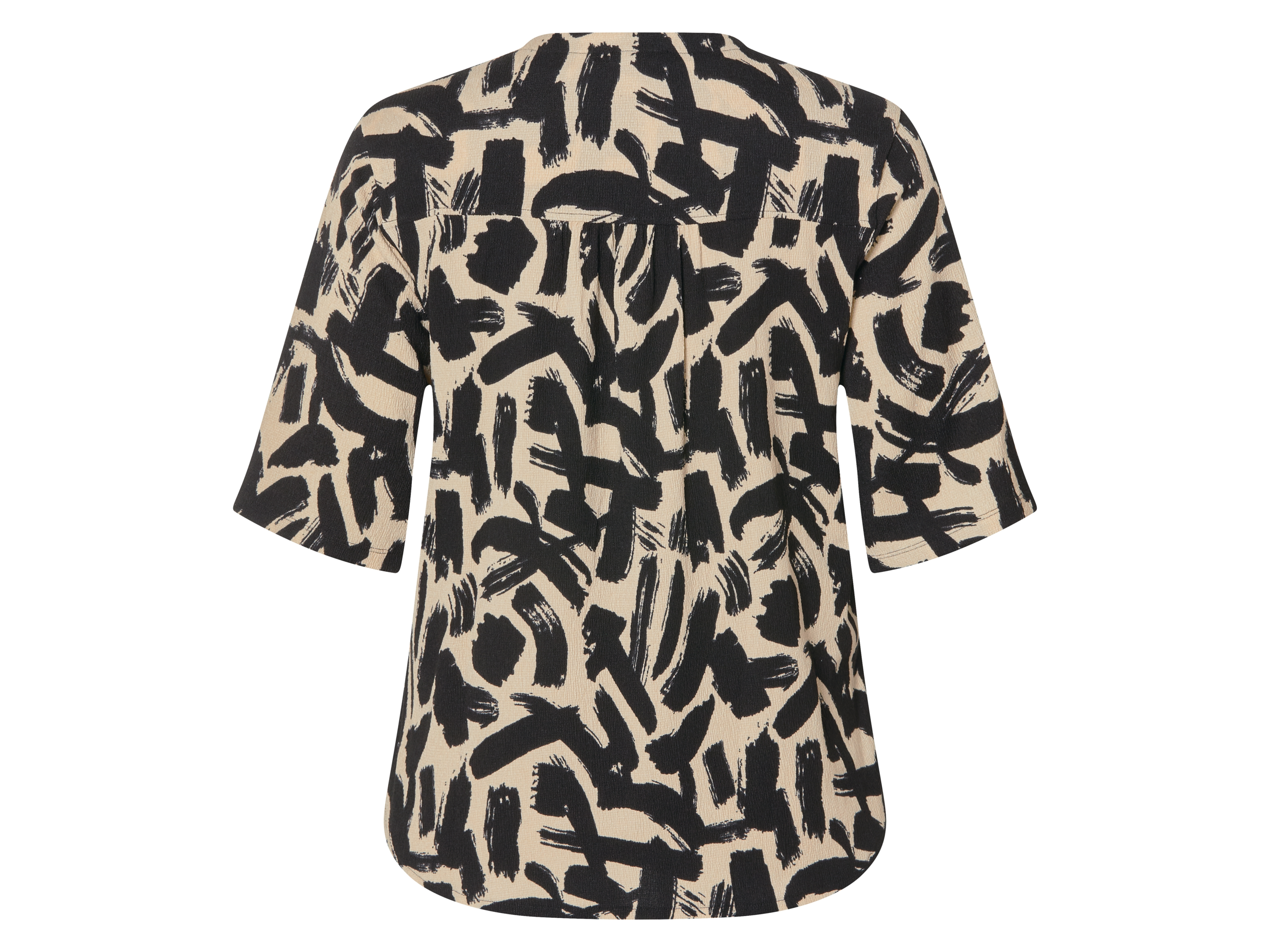 Thumbnail - esmara® Damen Bluse kurzarm (schwarz/beige, XL(48/50))