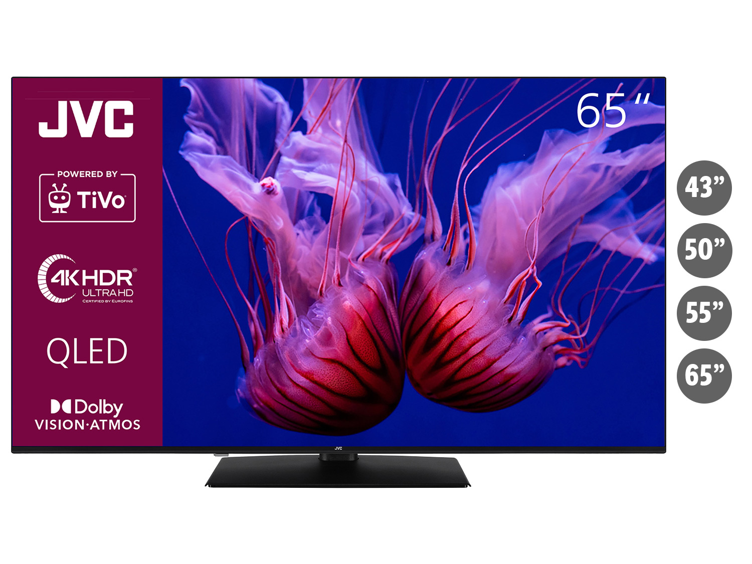 JVC Fernseher »LT-VUQ3455« QLED TiVo Smart TV 4K UHD