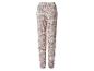 Damen-Pyjamahose mit Paisley-Muster in Beige, Rosa und Blau.