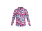 Langarmshirt mit farbenfrohem, verspieltem Muster mit Füchsen und Blumen.