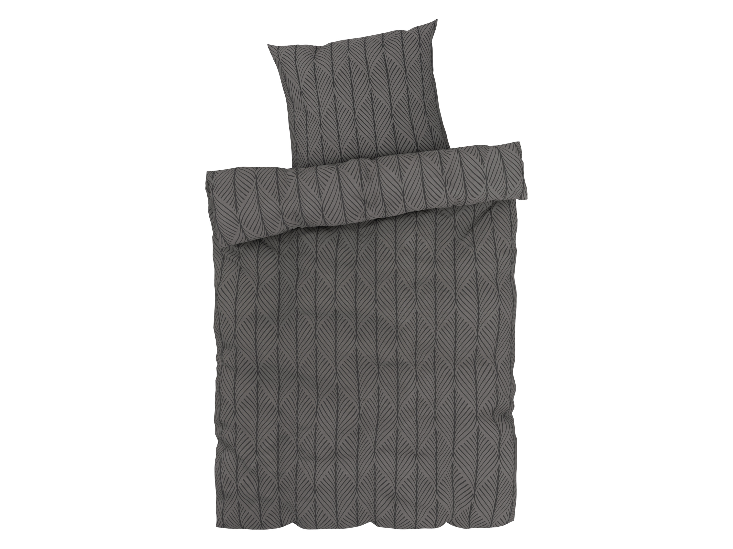 LIVARNO HOME Bettwäsche Renforcé Viskose, 155 x 220 cm (Muster grau)""