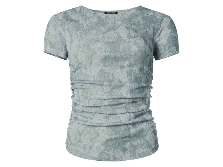 Gehe zu Vollbildansicht: esmara® Damen Mesh-T-Shirt mit modischem Snake-Print, grün - Bild 1