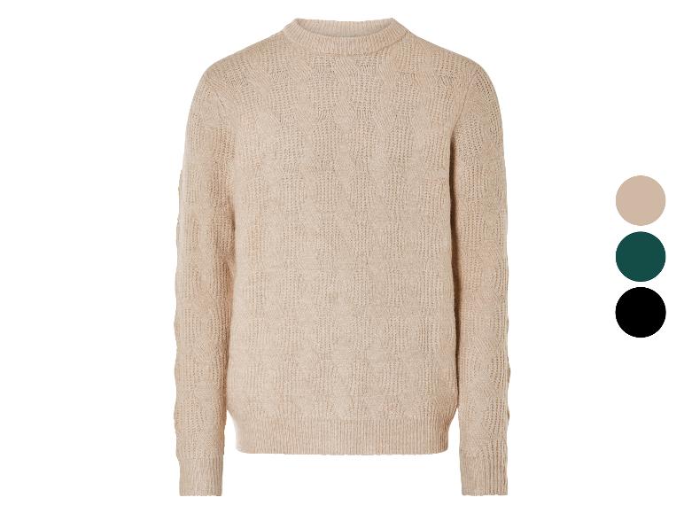 Beigefarbener Strickpullover mit langen Ärmeln