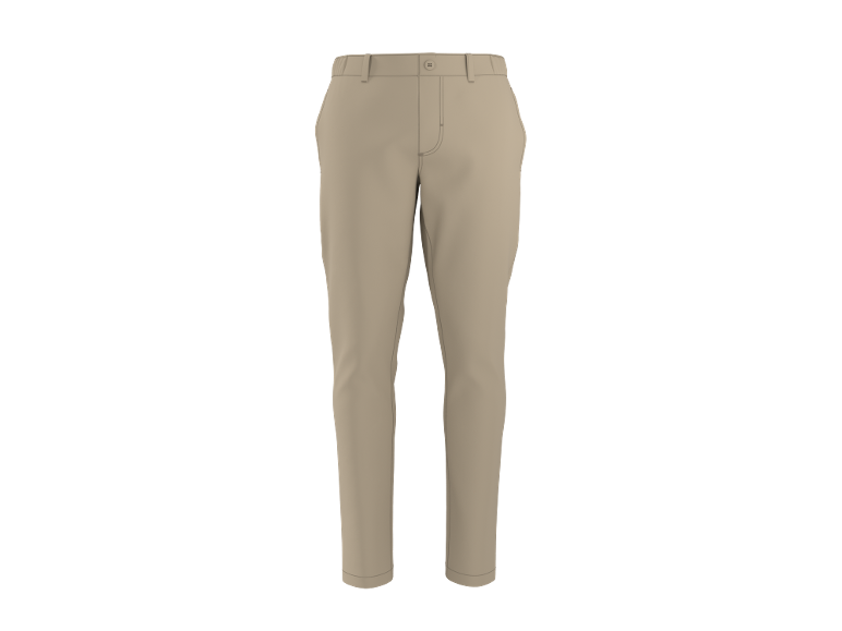 Herren beige Chino-Hose, gerader Schnitt.