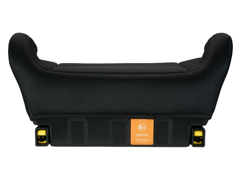 Schwarze Autositzerhöhung mit E57 040082 Prüfzeichen für 125-150cm