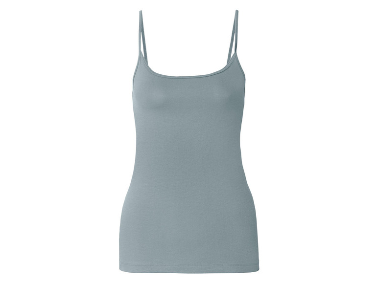 Ein enges, graues Tanktop.
