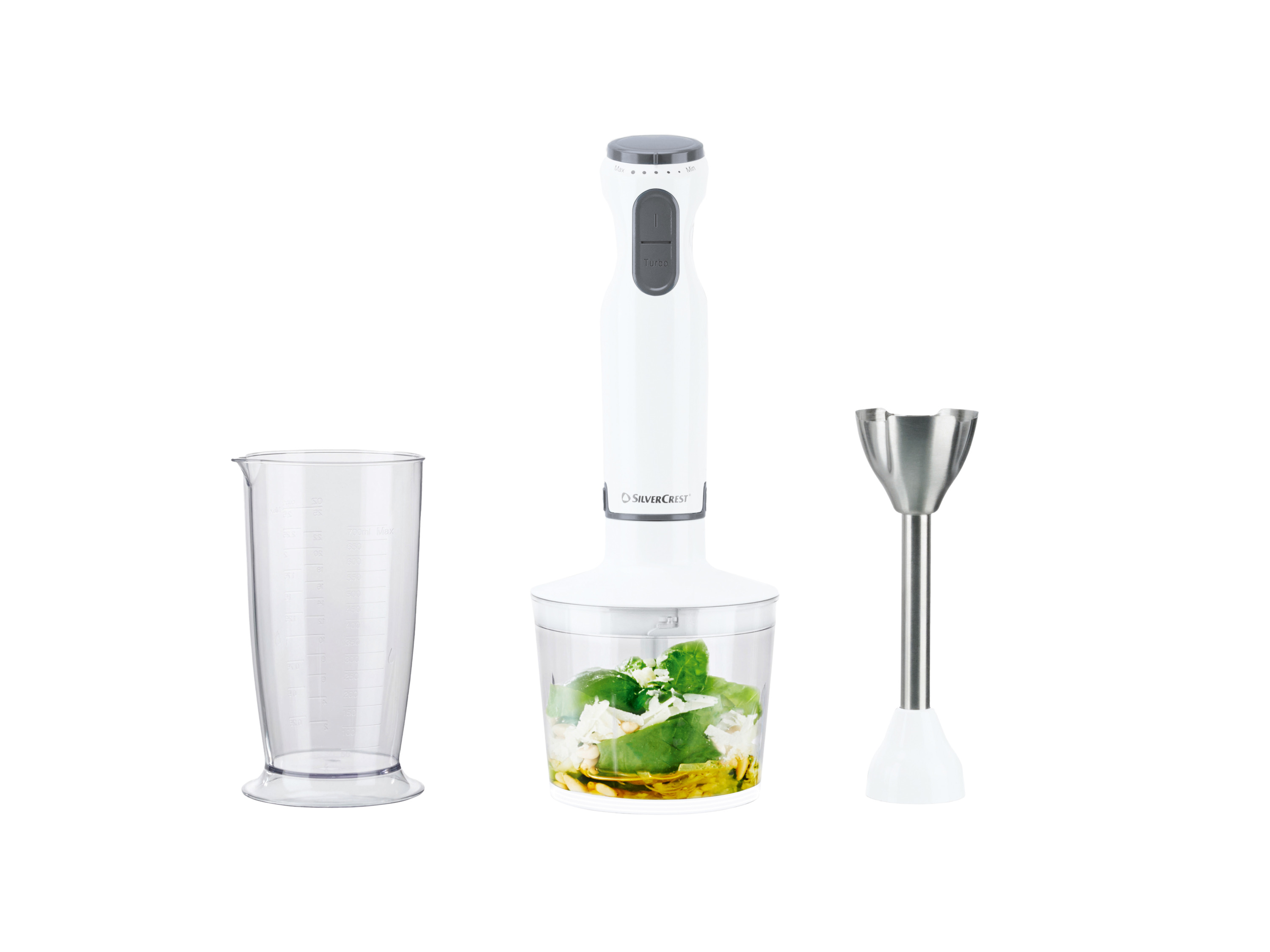 Thumbnail - SILVERCREST® Stabmixer Set Kunststoff 4-tlg. SSMS 600 G7 (Weiß)