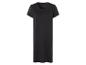 Schwarzes T-Shirt-Kleid, legere Kleidung.