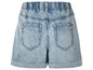 Blaue Denim Shorts mit umgeschlagenem Saum.