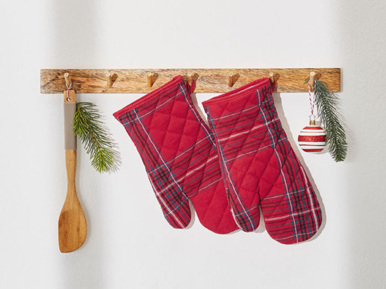 Aflyko Karneval Topflappen-Set – Hitzebeständige Ofenhandschuhe & Topflappen, Buntes Design