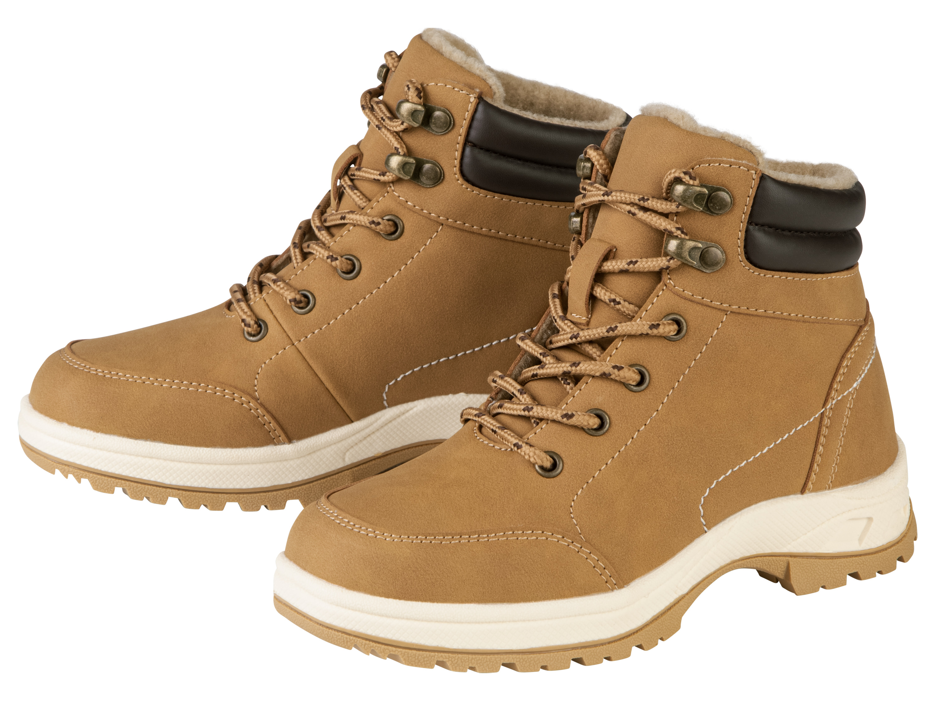 pepperts!® Kinder Boots mit Schnürung (Beige, 34)““ | Futter- und Decksohle: Textil