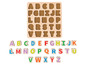 Hölzernes Alphabet-Puzzle mit bunten Buchstaben