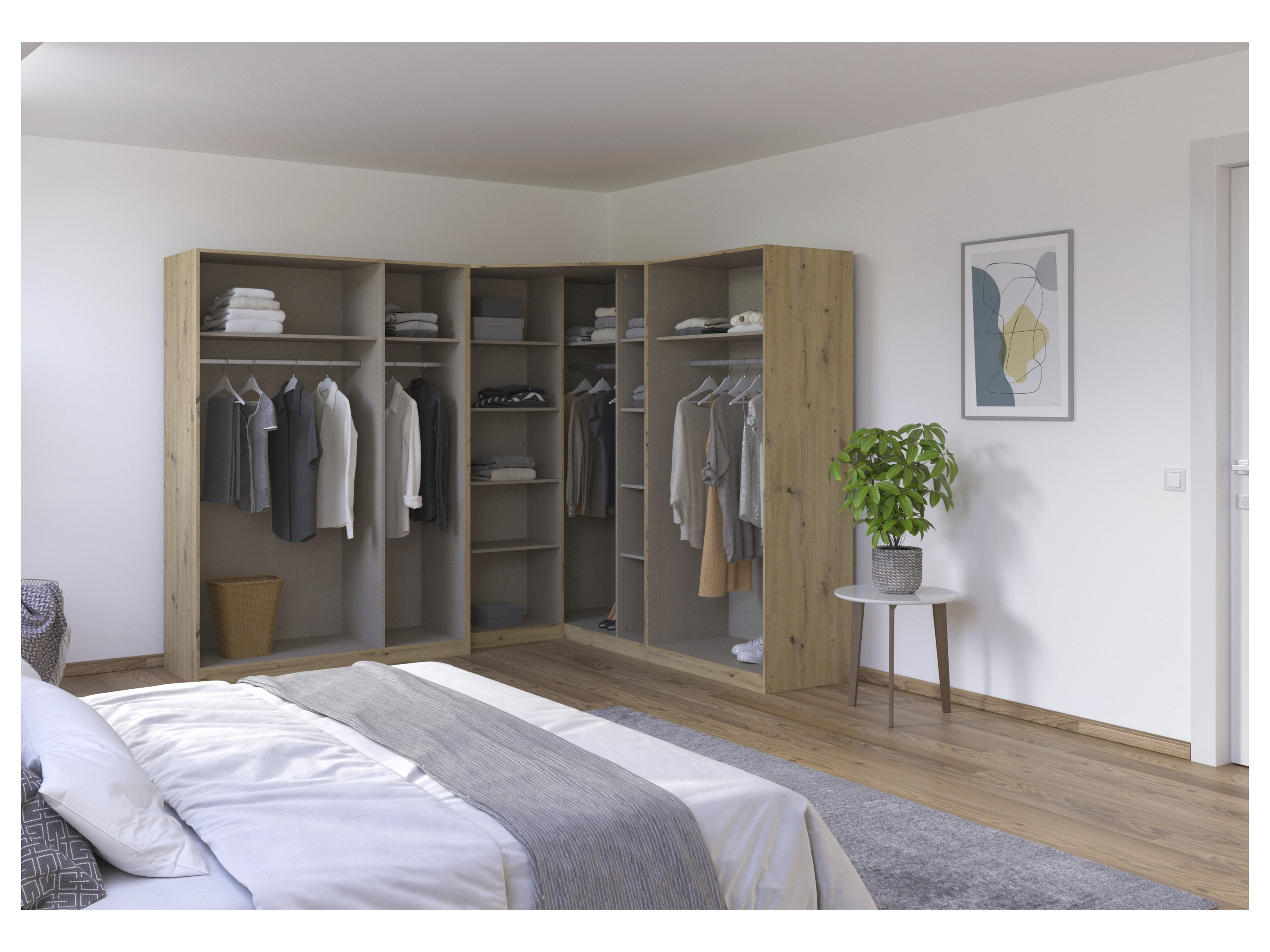 RAUCH BLUE Eckschrank Case (ohne Innen-Aufteilung, Eiche Artisan) – Bild 3 von 4