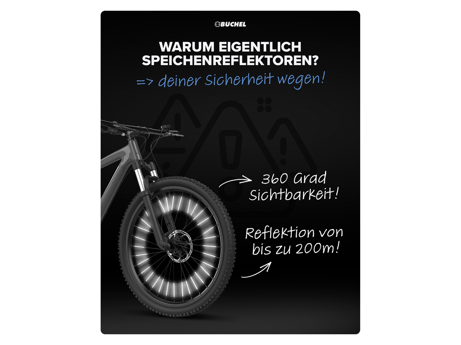 Clip«, Fahrrad-Speichenreflektoren »Seku Büchel 72 Stü…