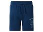 Dunkelblaue Shorts mit Kordelzug und Minecraft-Aufdruck.