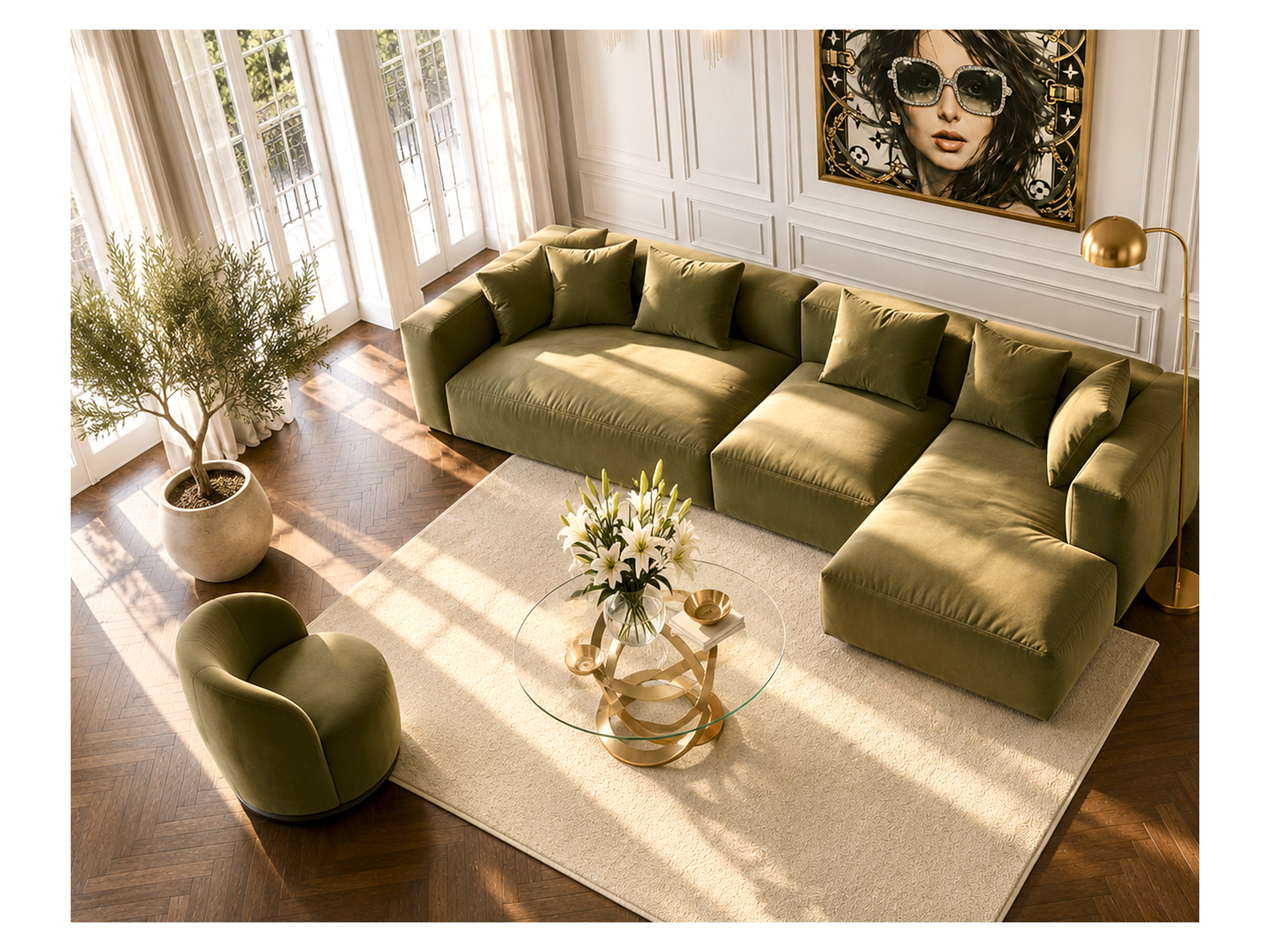 Meghan Lalee Glamour 700 (80 cm x 150 cm, sandstone) – Bild 3 von 4