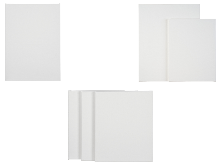 CRELANDO® Leinwand-Sets in verschiedenen Größen.