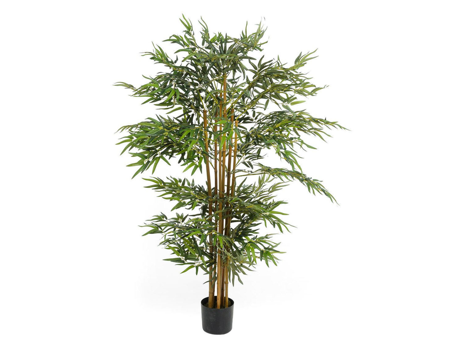 Pureday Kunstpflanze Bambusbaum mit Naturstamm