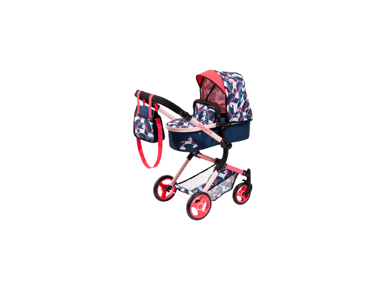 Kombi-Puppenwagen Neo Vario Unicorn Cosatto mit Einhorn-Muster und Tasche