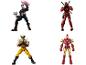 Actionfiguren von Captain America, Deadpool, Wolverine und Iron Man.